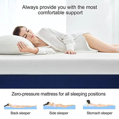 Molblly Queen Mattress, 10 inch Gel Memory Foam Mattress with CertiPUR-US Mattress in a Box