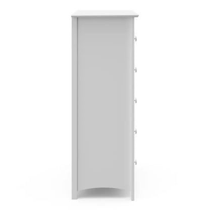 Kenton 5-Drawer Modern White Vertical Dresser