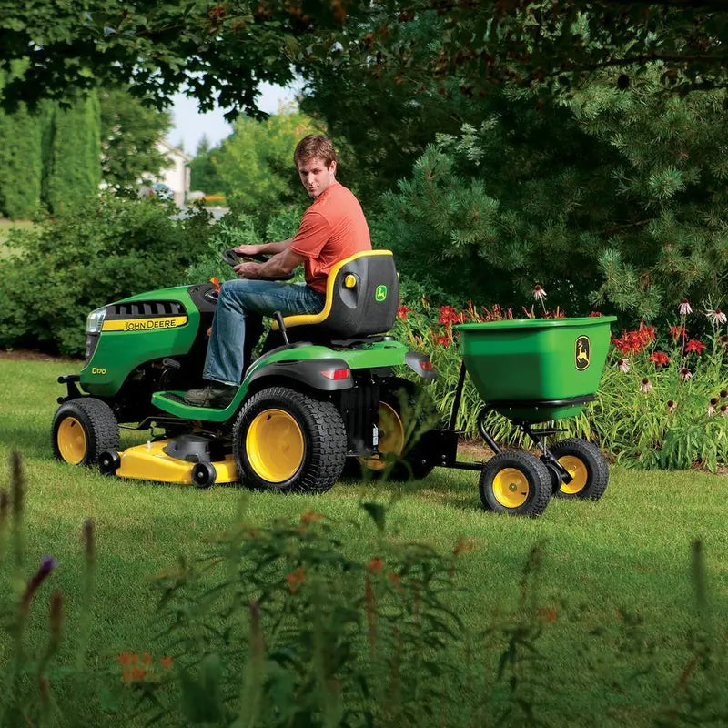 John Deere 175-Pound Tow-Behind Broadcast Spreader for Lawn and Garden Use