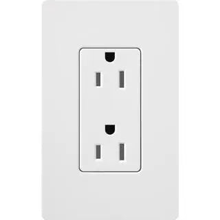 Lutron Claro 15 Amp Duplex Outlet White (CAR-15-WH) CAR-15-WH