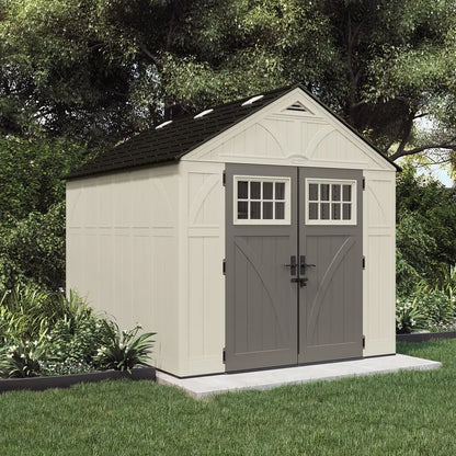 8 ft. x 10 ft. Metal-and-Resin Storage Shed in Vanilla Finish