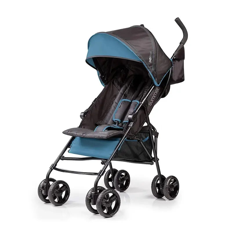 Lightweight Convenience Stroller  Blue/Black Foldable Infant Carrier for Easy Transport