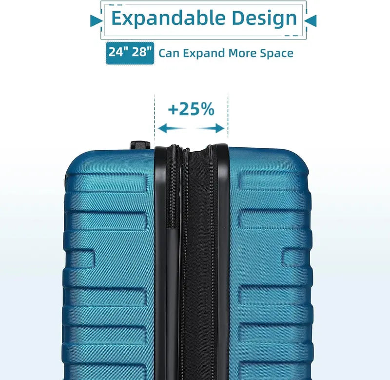 6-Piece Lightweight Expandable Hardshell Luggage Set  TSA-Approved Carry-On & Checked Suitcases with Spinner Wheels