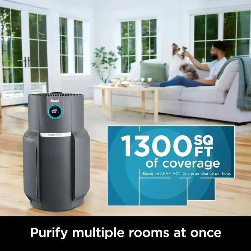 Compact Pro Air Purifier  Long-Life HEPA Filtration for Pet Dander, Smoke, and Fine Particulates