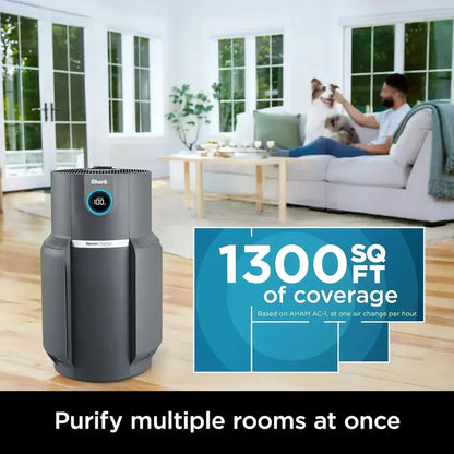 Compact Pro Air Purifier  Long-Life HEPA Filtration for Pet Dander, Smoke, and Fine Particulates