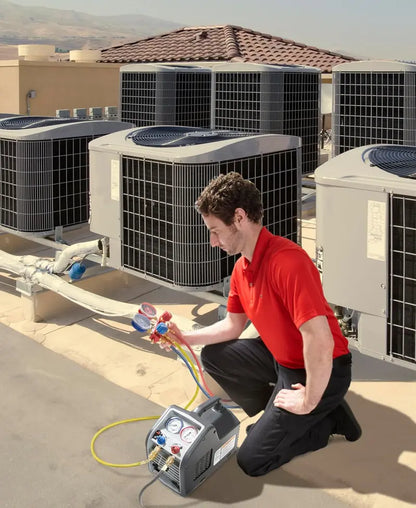 Portable Refrigerant Recovery Machine  115V/60Hz, Liquid & Vapor Compatible, Robinair White Model