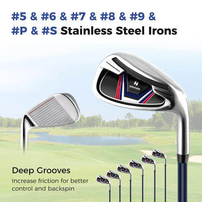 Complete Men’s Golf Club Set  Driver, Irons, Putter, and Bag