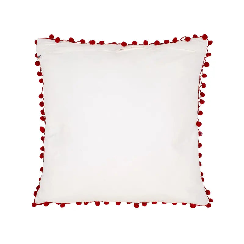 HGTV Home Falala Embroidered 18″ Multicolor Holiday Decor Pillow