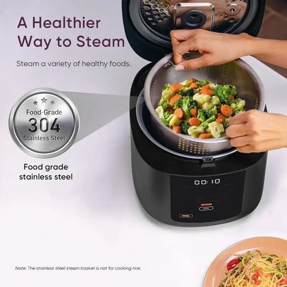 COSORI 10-Cup Rice Cooker — 18-Function Fuzzy Logic Cooker with Steamer Basket, Sauté, Slow Cook, and 24-Hour Keep Warm