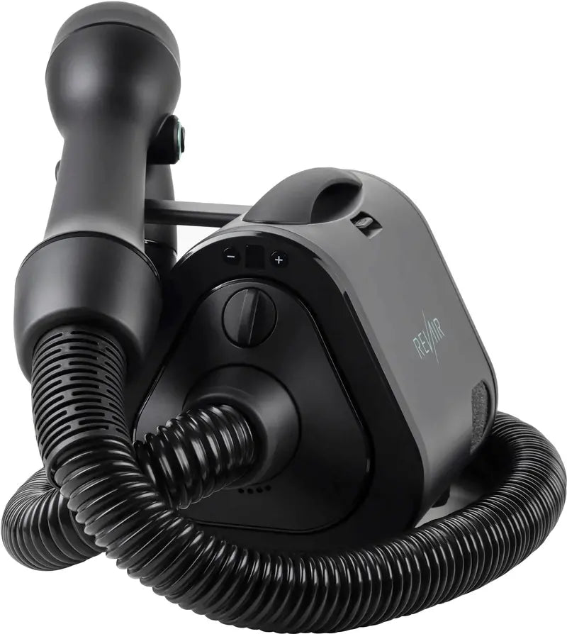 Reverse-Air Ionic Hair Dryer with Integrated Styling Clips  Matte Black Finish
