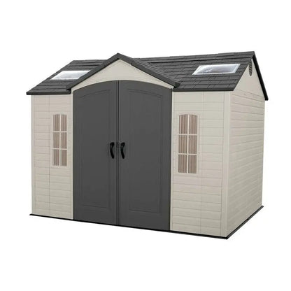 10 ft. x 8 ft. Resin Plastic Side Storage Shed  Weather-Resistant Assembly Required