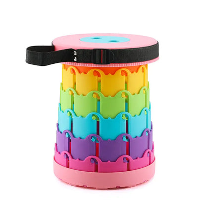 Compact Folding Stool with Enhanced Retractable Design