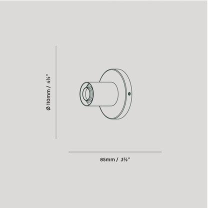 Lochan Wall Light in Graphite + Sphere III