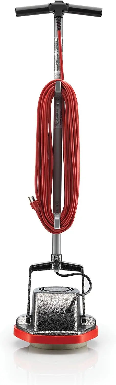 Oreck ORB550MC Commercial Orbital Hard Floor Cleaner  Random-Drive, Wide-Path, 50-Foot Cord, Gray/Red