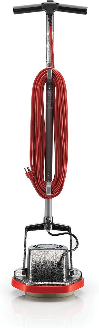 Oreck ORB550MC Commercial Orbital Hard Floor Cleaner  Random-Drive, Wide-Path, 50-Foot Cord, Gray/Red