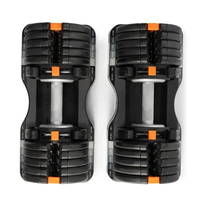 NordicTrack Select-A-Weight Dumbbell Set  Adjustable 55 lb. Pair with Easy Dial-Select Mechanism