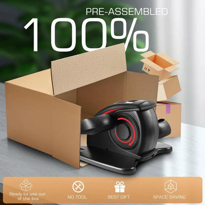 ANCHEER Under Desk Elliptical Machine, Electric & Manual 2-in-1, Quiet, Portable, Digital Display, Anti-Slip Pedals, Ideal for Home/Office