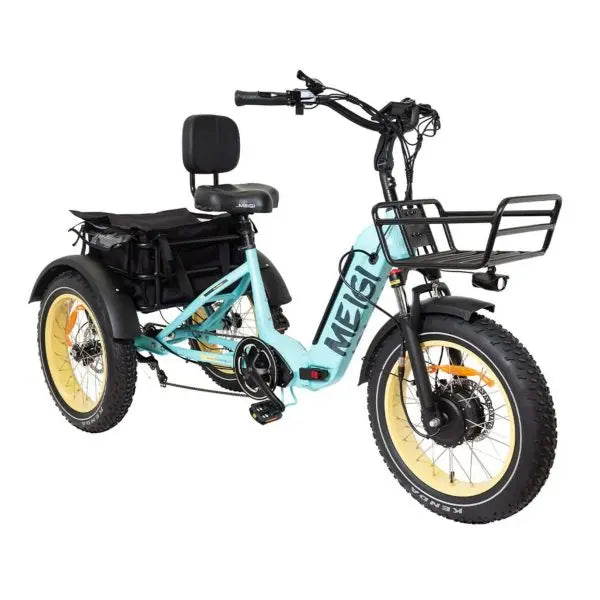 DWMEIGI SILVERADO Foldable Fat-Tire E-Trike  48V/14Ah, 750W Motor, 330 lb Load Capacity, Urban Commuter Design