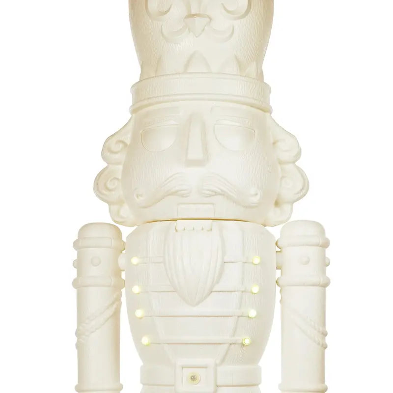 Holiday Time Animated 75-Inch White Nutcracker  LED Lights & Holiday Music