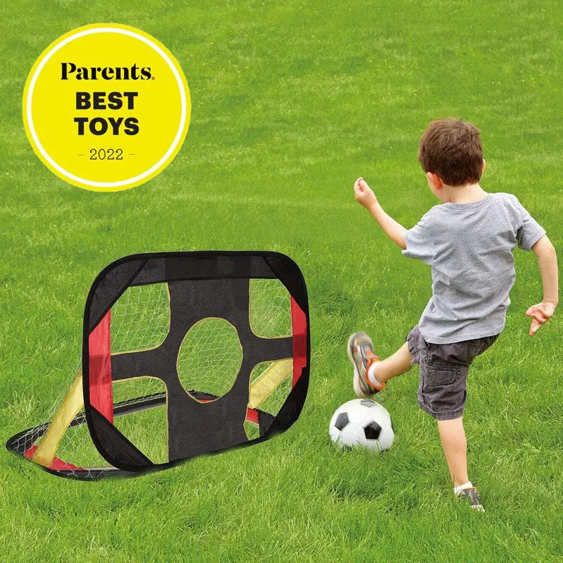 2-in-1 Pop-Up Soccer & Football Goal Net with Carry Bag for Kids