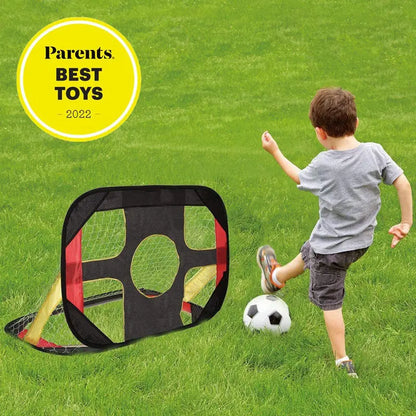 2-in-1 Pop-Up Soccer & Football Goal Net with Carry Bag for Kids