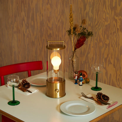 The Muse 2.0 Portable Lamp in Solid Brass