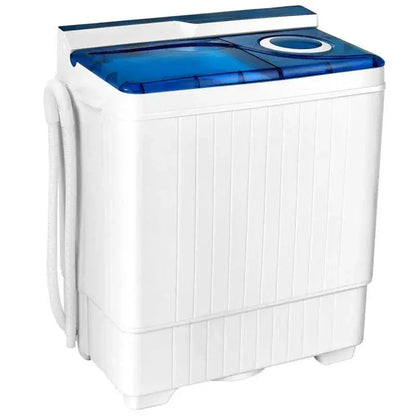 26-LB Portable Twin-Tub Washer Dryer  Compact 2-in-1 Unit with Drain Pump for RVs & Apartments