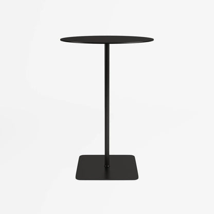 Table d'appoint ronde en métal noir