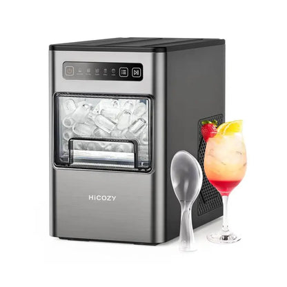 HiCOZY Countertop Ice Maker  Rapid 6-Minute Ice Production with Auto-Clean Function