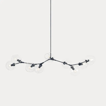 Orvani Linear Globe Chandelier in Modern Industrial Style