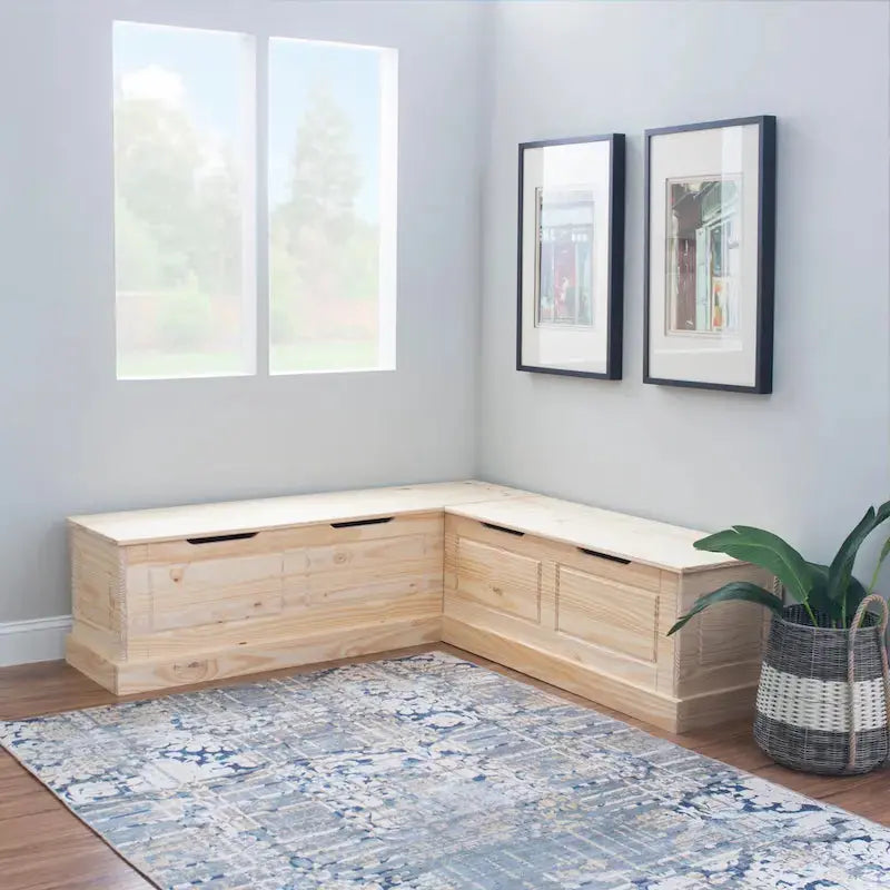 Josie Backless L-Shaped Breakfast Nook Bench  Space-Saving Dining Solution for Small Kitchens