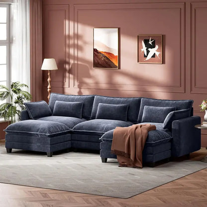 Marsail 110.6-Inch U-Shaped Modular Sectional Sofa — Modern Cloud-Like Comfort