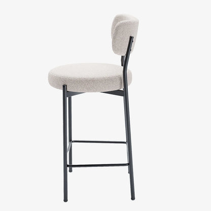 Lot de 2 fauteuils de bar velours cr me Lili