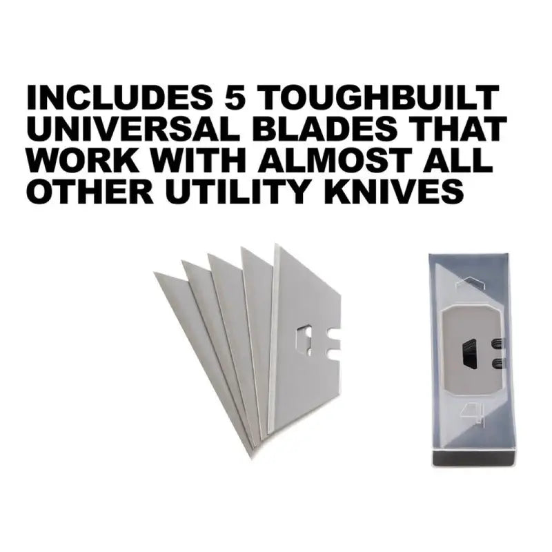 Toughbuilt Scraper Utility Knife with 5 Blades