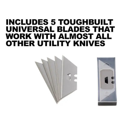 Toughbuilt Scraper Utility Knife with 5 Blades