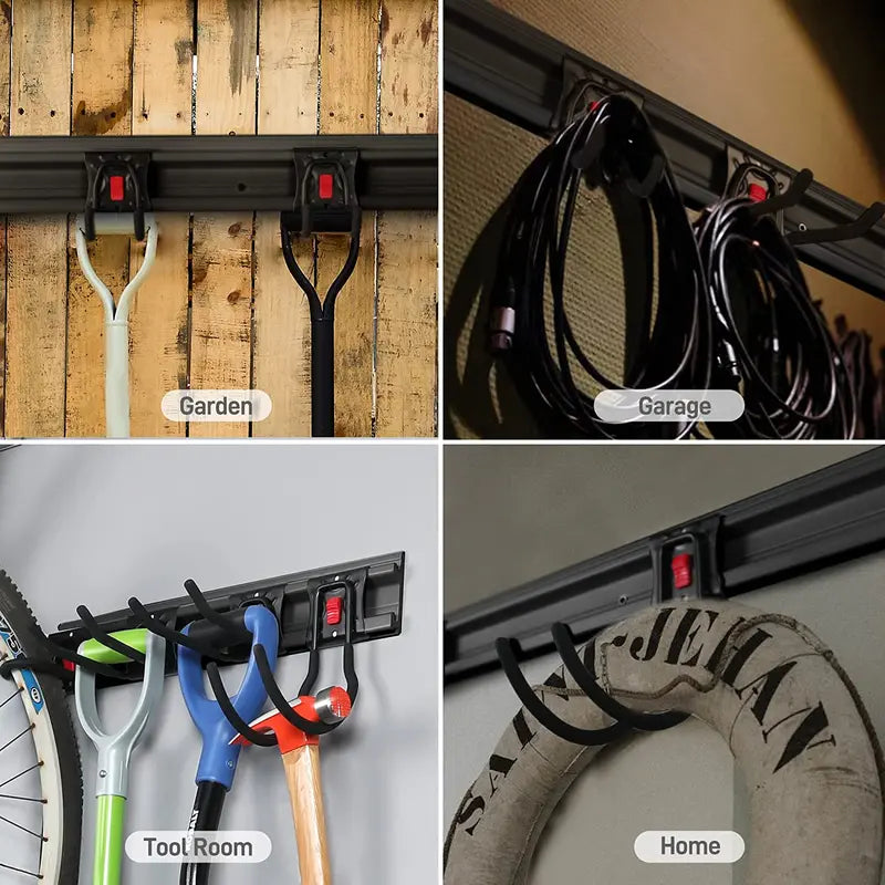 WORKPRO Heavy-Duty 64″ Wall-Mount Garage & Garden Tool Organizer Rack