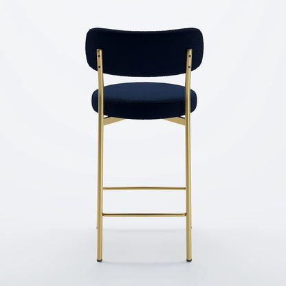 Lot de 2 fauteuils de bar velours noir Lili