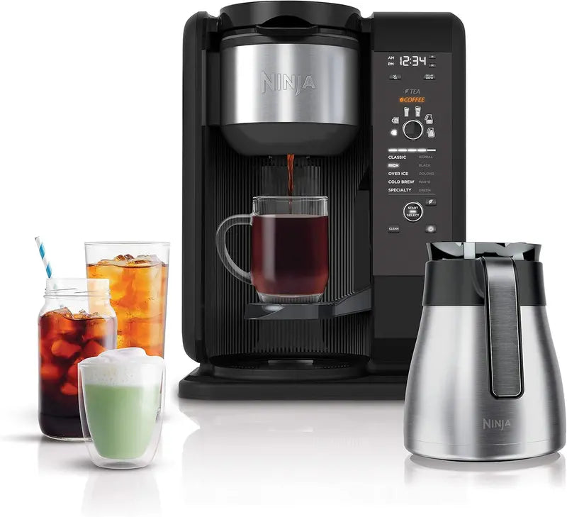 Ninja CP307 Hot & Cold Brew System  6 Sizes, 5 Brewing Styles, Thermal Carafe & Frother