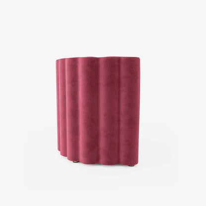 Fauteuil vintage en velours bordeaux