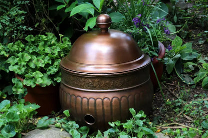 Good Directions La Jolla Hose Pot with Lid, Copper Finish  Holds 150 ft. Hose