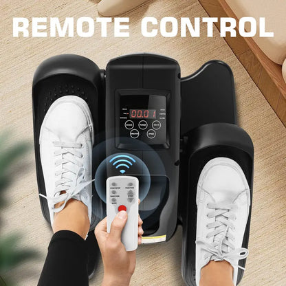 ANCHEER Under Desk Elliptical Machine, Electric & Manual 2-in-1, Quiet, Portable, Digital Display, Anti-Slip Pedals, Ideal for Home/Office