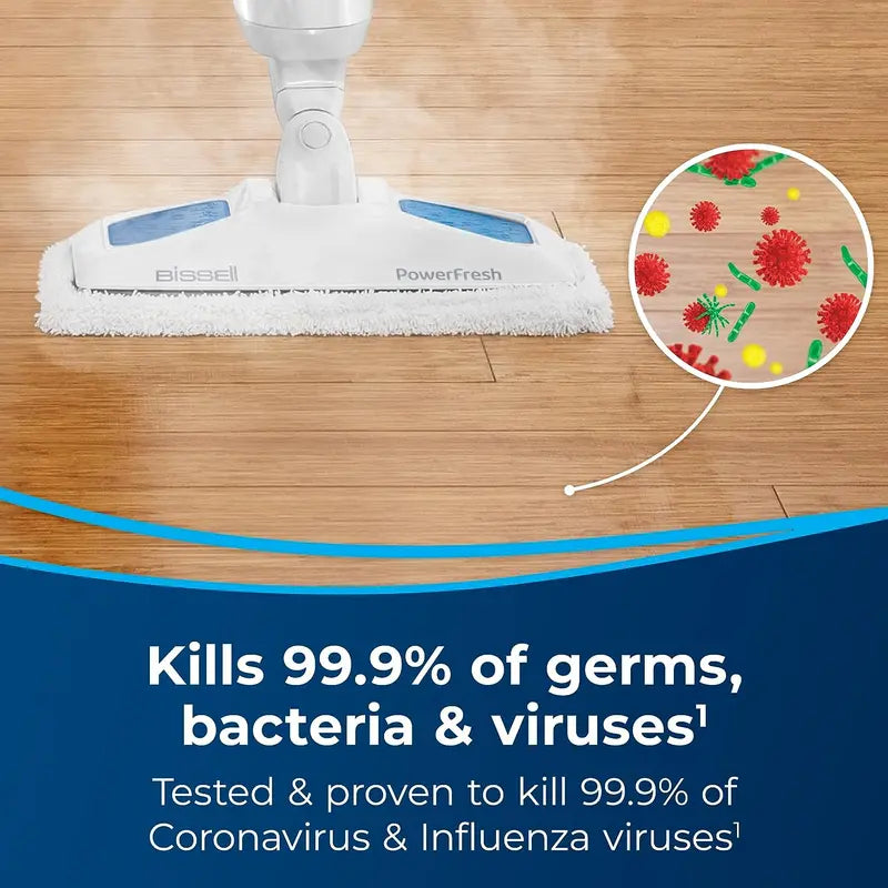 Power Fresh Steam Mop with Sanitizing Power  Flip-Down Scrubber Design for Tiles, Grout & Hardwood Floors (Model 1940A)