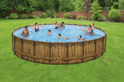 52-Inch Round Above-Ground Swimming Pool — 22-Foot Diameter Complete Set