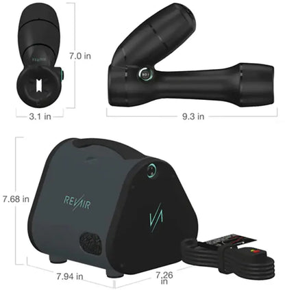 Reverse-Air Hair Dryer with Included Styling Clips  Matte Black Finish
