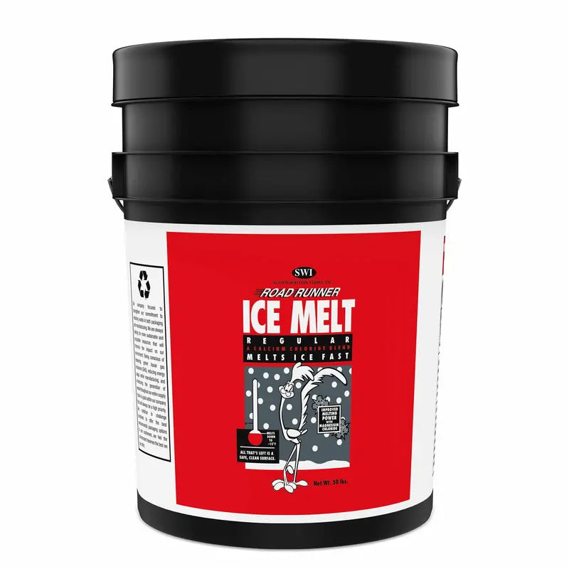 Scotwood Road Runner Ice Melt, 50 lb Pail, Effective to -15°F, Safe for Streets & Sidewalks