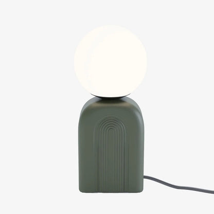 Lampe de table en c ramique vintage verte Goya