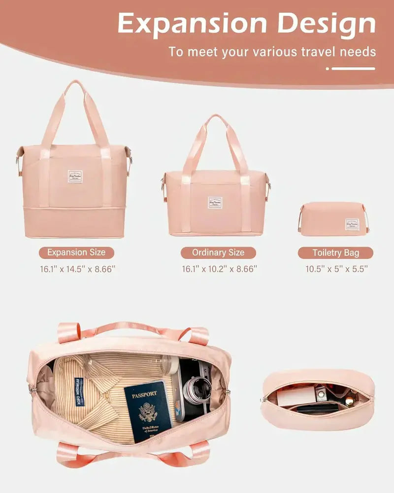 LONG VACATION 6-Piece ABS+PC Hardshell Luggage Set with Spinner Wheels and Carry-On Suitcase
