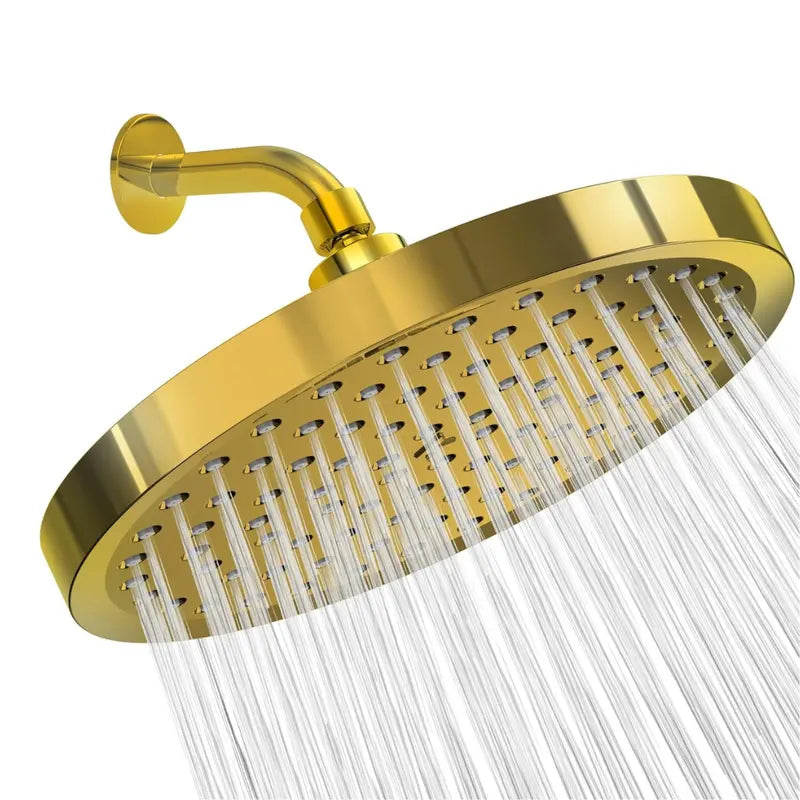 Adjustable High-Pressure Rainfall Showerhead  Swivel Mount, Full-Coverage Spray Pattern