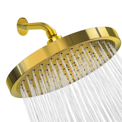 Adjustable High-Pressure Rainfall Showerhead  Swivel Mount, Full-Coverage Spray Pattern