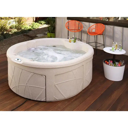 Lifesmart 4-Person Plug-and-Play Hot Tub  Oval Spa with 13 Jets, Energy-Efficient Heating & Easy Setup